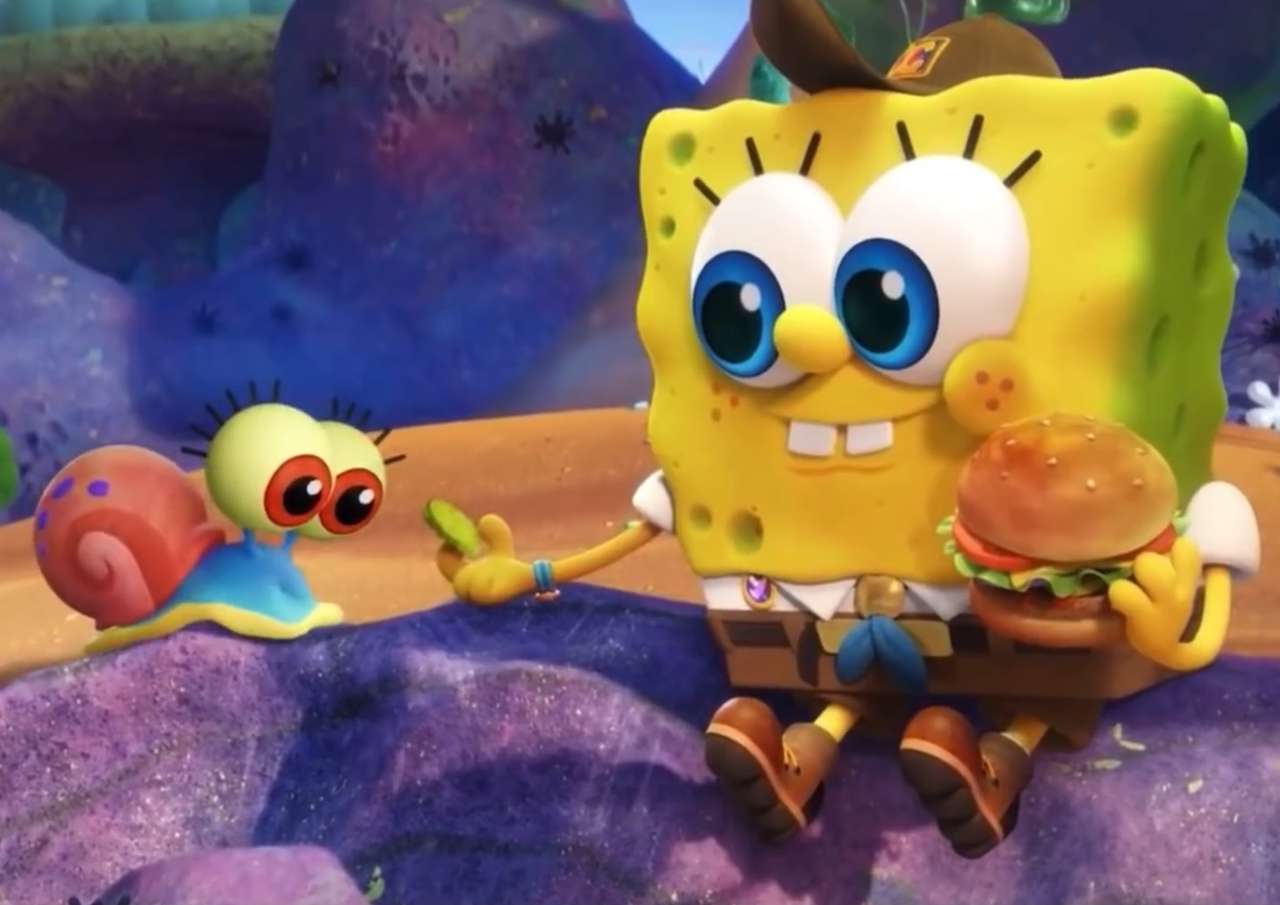 Young Spongebob y Gary rompecabezas en línea