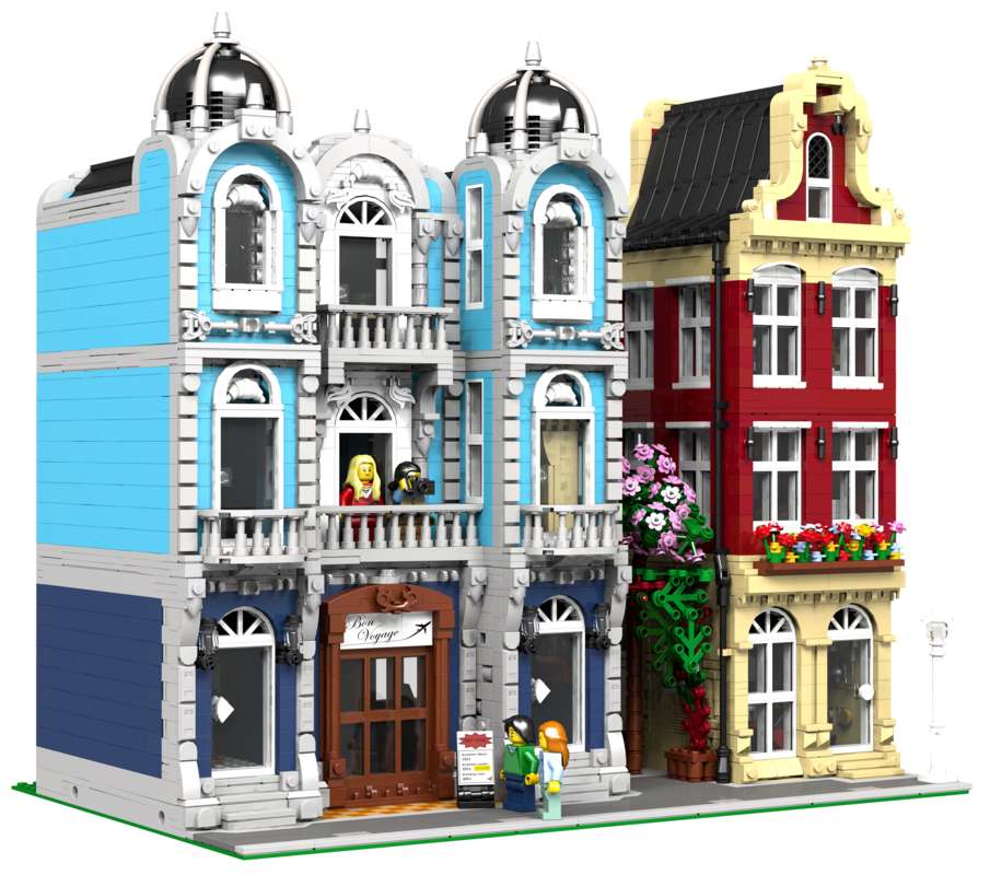 Colorful tenement houses online puzzle
