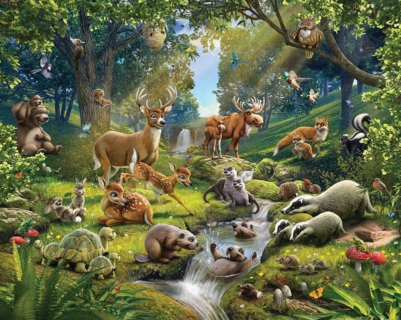 Animale de pădure jigsaw puzzle online