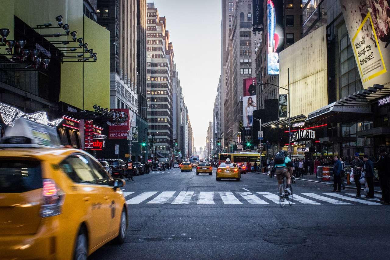 Такси в Newyork. онлайн пъзел