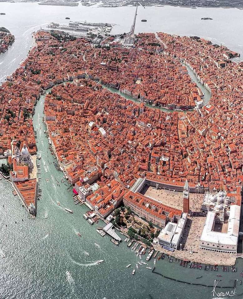 Venetië mening van boven legpuzzel online