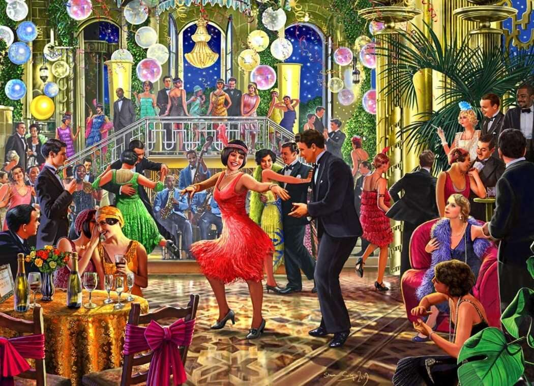 La festa di danza piena di gioia. puzzle online