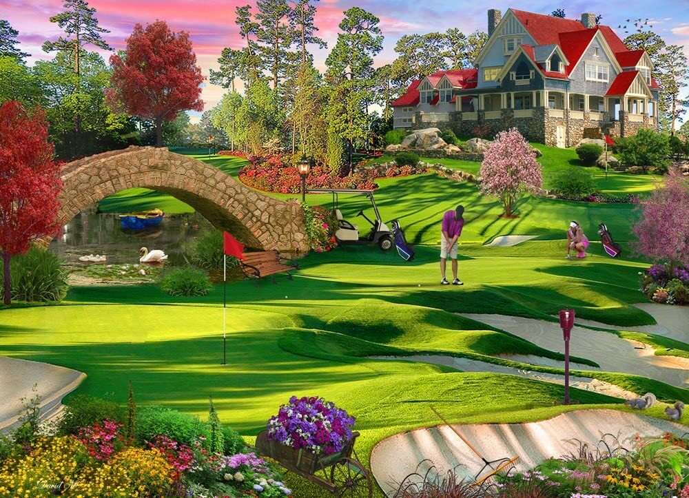 Campo de golfe, no verde puzzle online