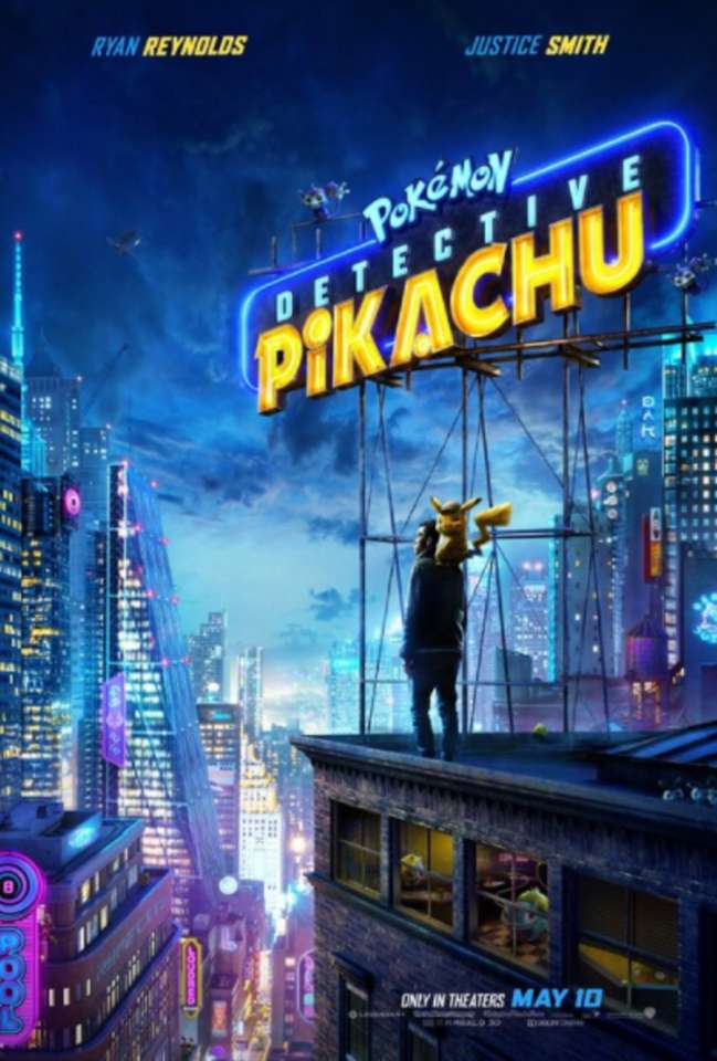Покемон: постер фильма «Детектив Пикачу» пазл онлайн