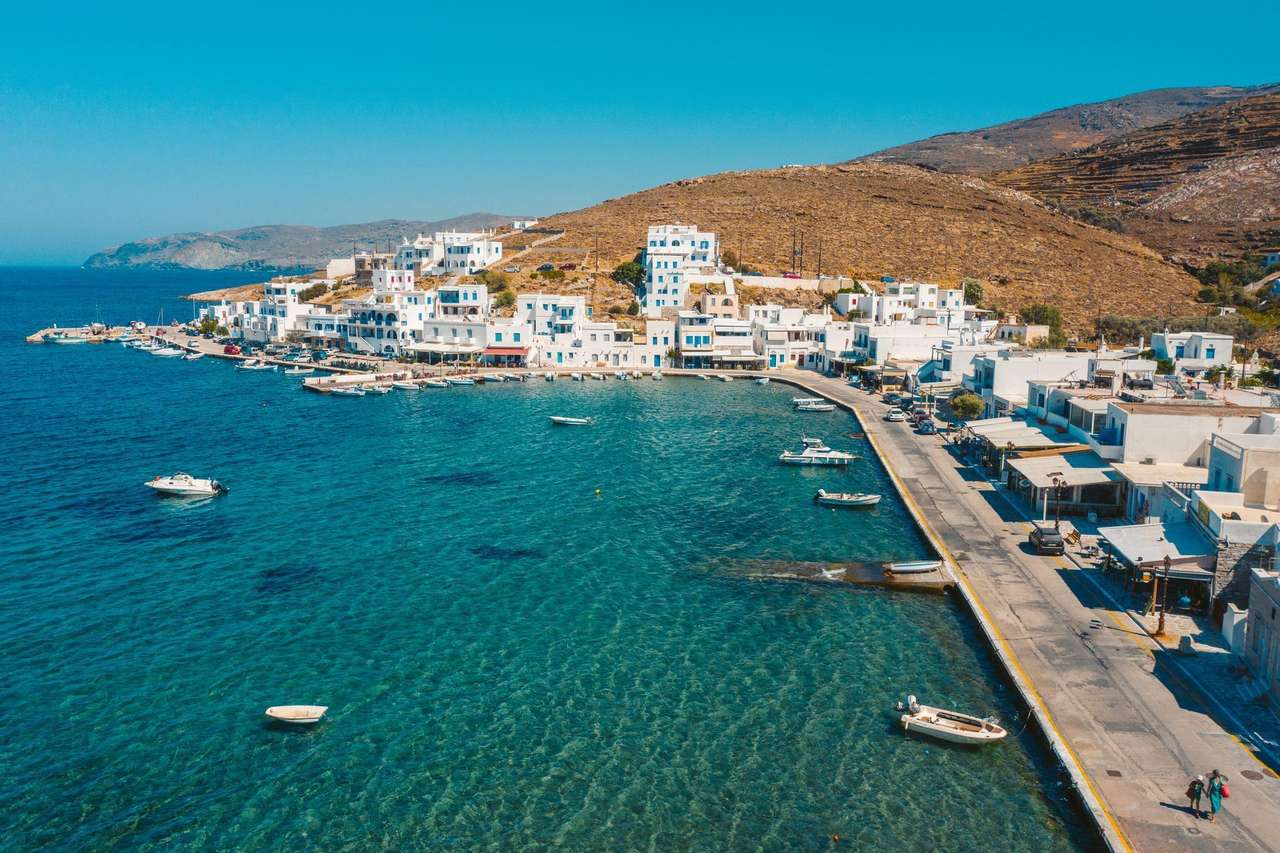 Грецький острів Панормос Тінос онлайн пазл