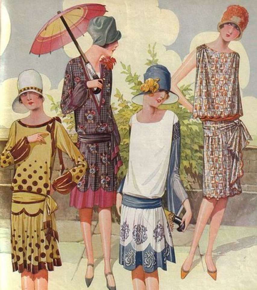 Женская мода 1900 года онлайн-пазл