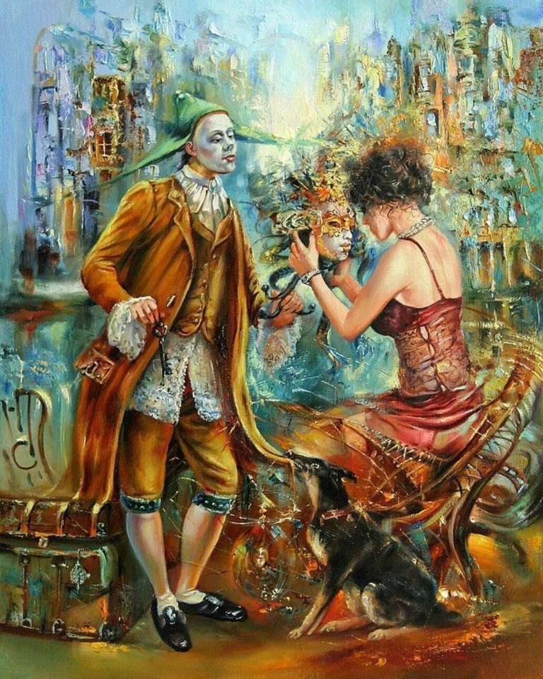 Carnival Imaginaire (watercolor) jigsaw puzzle online