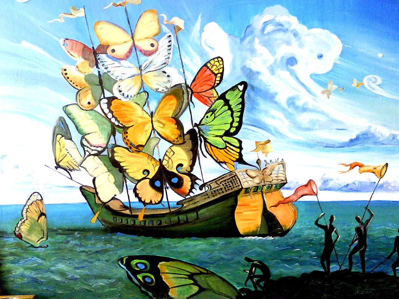 Salvador Dali fjärilar pussel på nätet