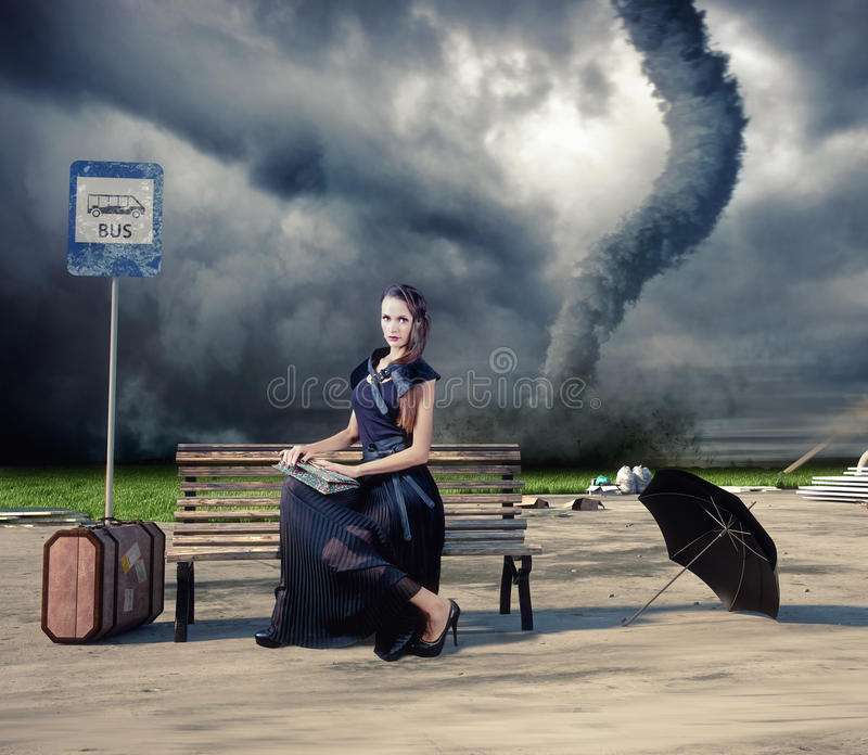 Das Mädchen und der Tornado .............. Puzzlespiel online