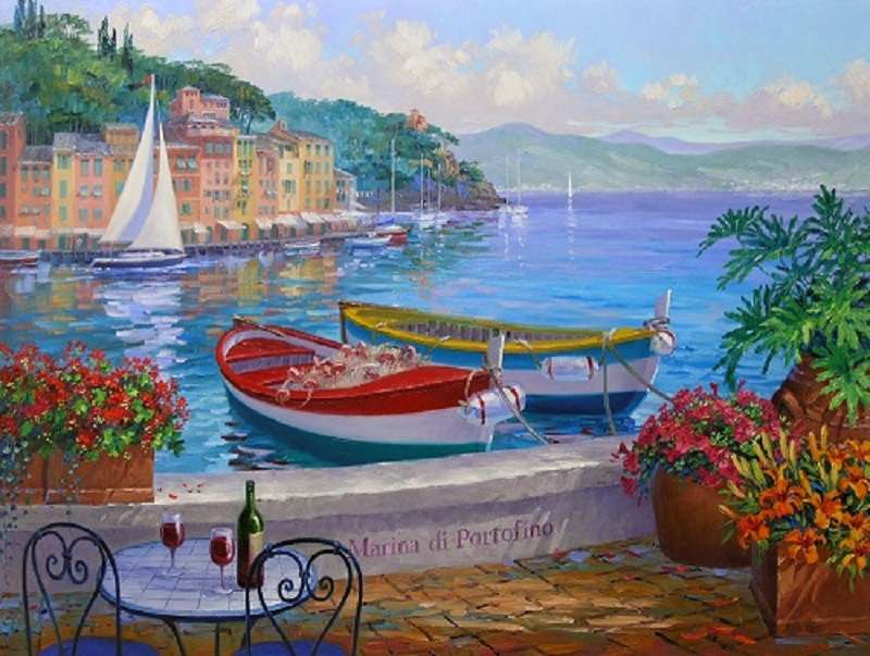 Portofino pintado. puzzle online