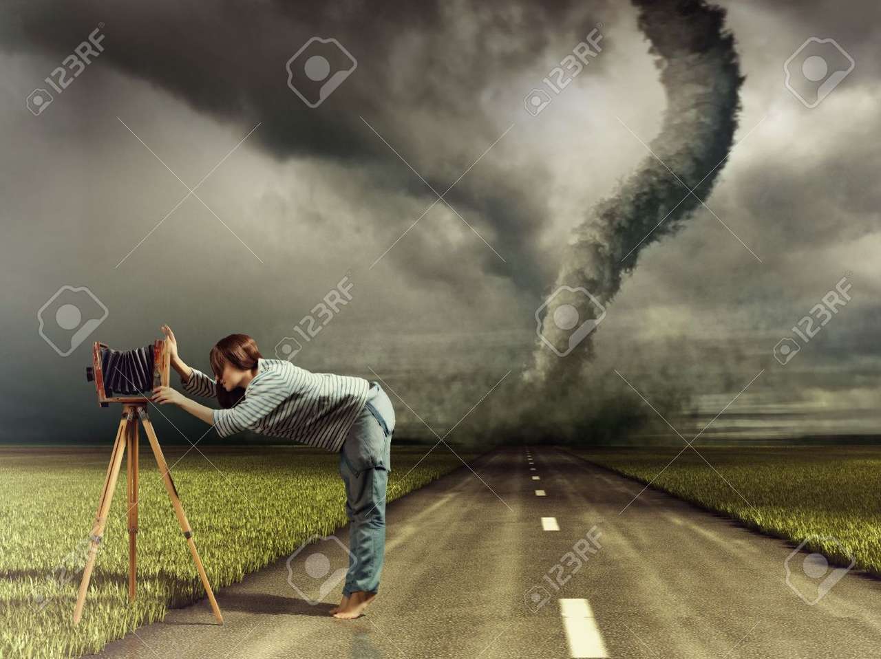 Il tornado e la fotografia ......... puzzle online