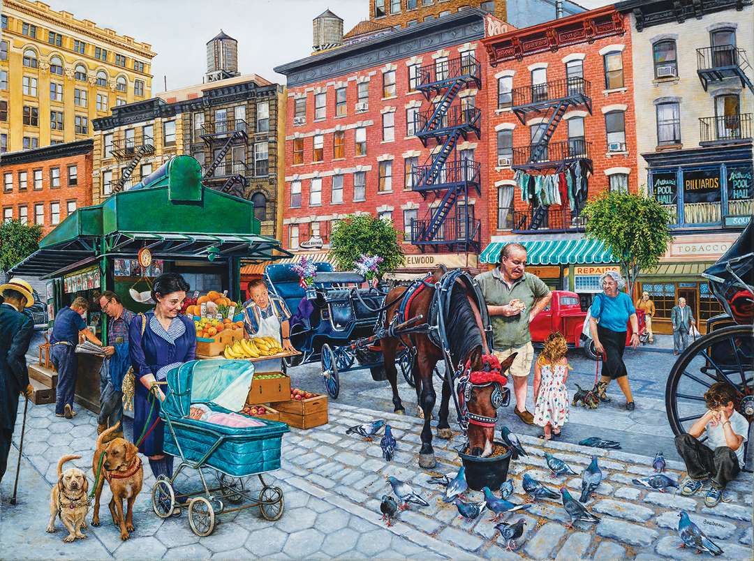 Animated Street of New York (Suzan Brabeau) jigsaw puzzle online