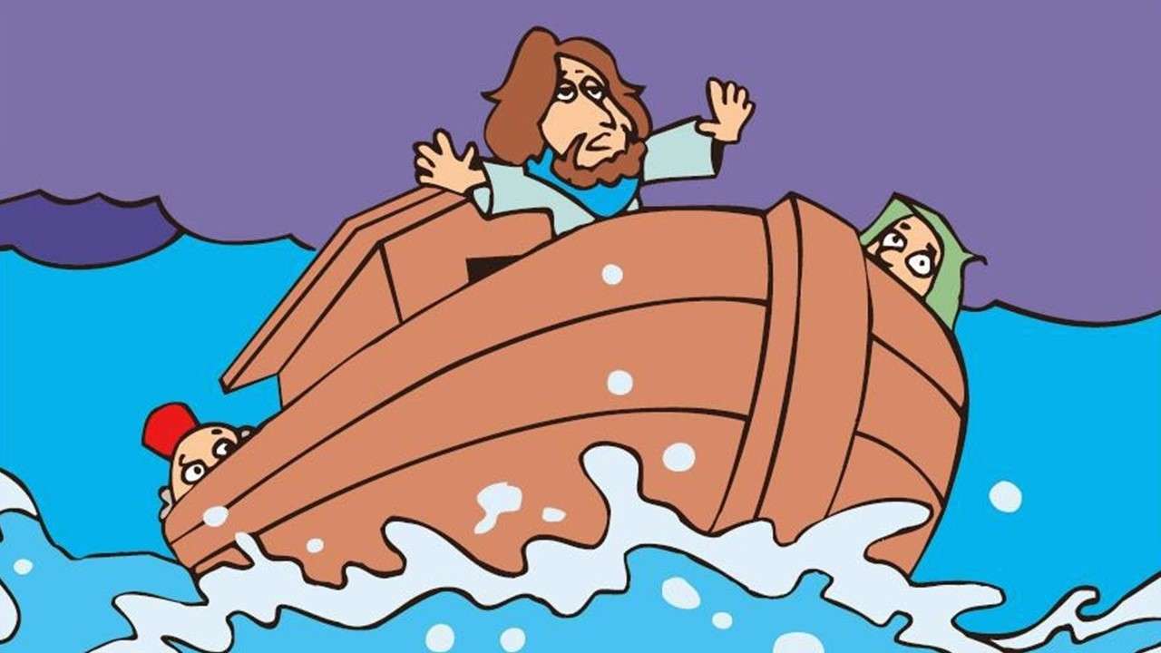 Ісус заспокоює бурю! пазл онлайн