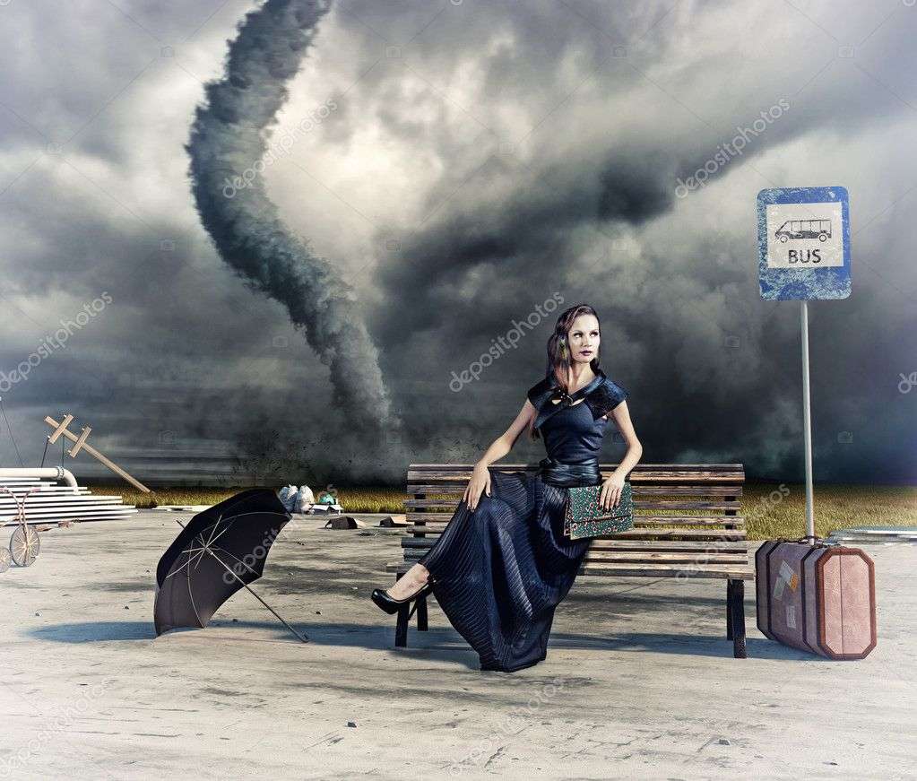 Der Tornado und Miss ...... Online-Puzzle