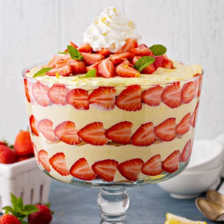 Erdbeer-Dessert. Online-Puzzle