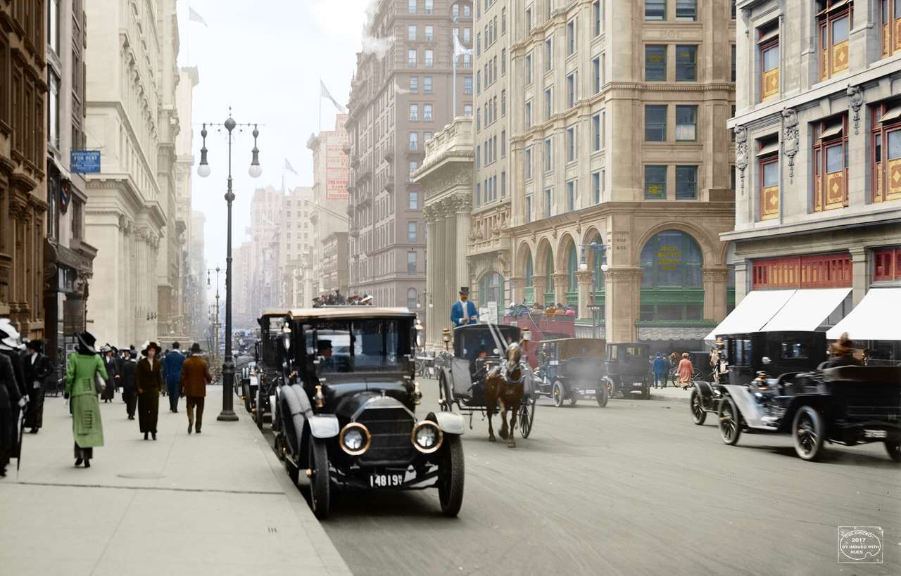 1915 - Fifth Avenue, ten zuiden van de zesendertig straat online puzzel