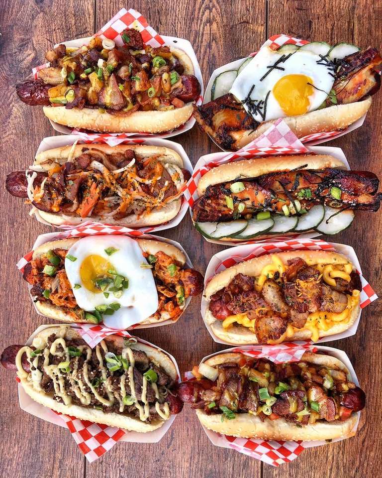 Hotdogs coreanos rompecabezas en línea