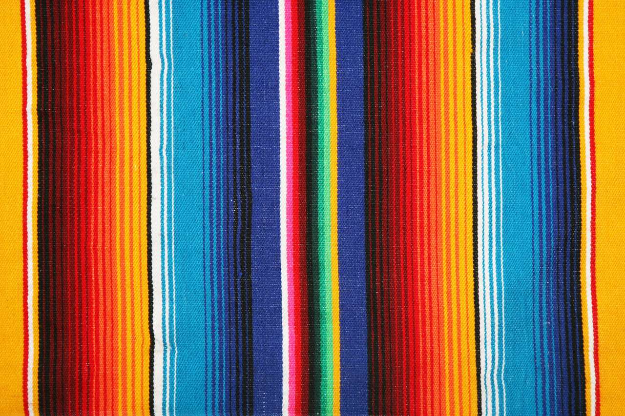 Цветно одеяло - традиционен мексикански модел онлайн пъзел