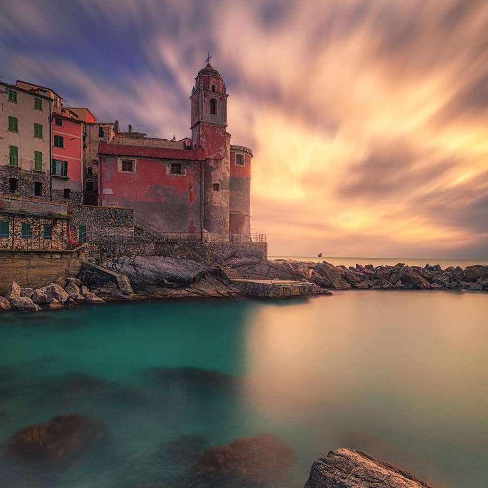 Схід сонця - узбережжя Італії пазл онлайн
