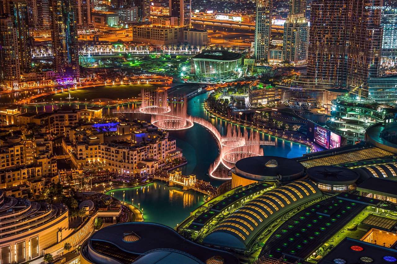 Dubai da vista para os olhos de um pássaro quebra-cabeças online