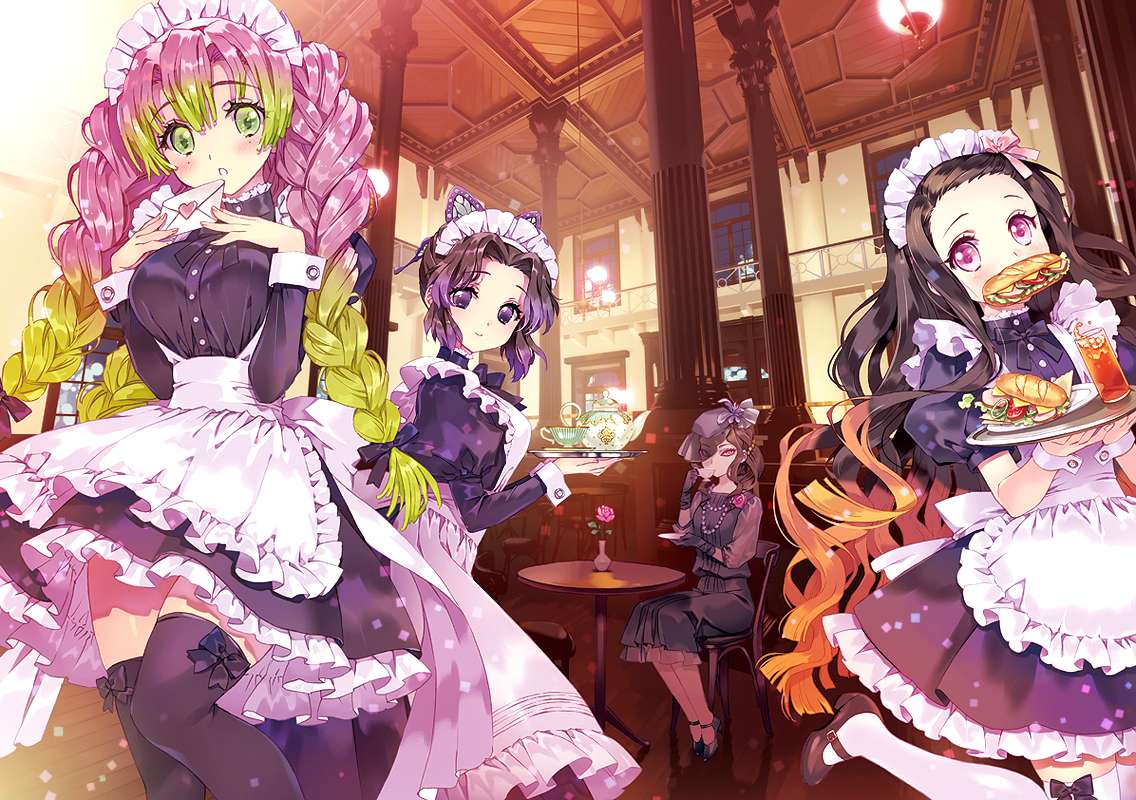 Dívky kny v Maid Outfit online puzzle