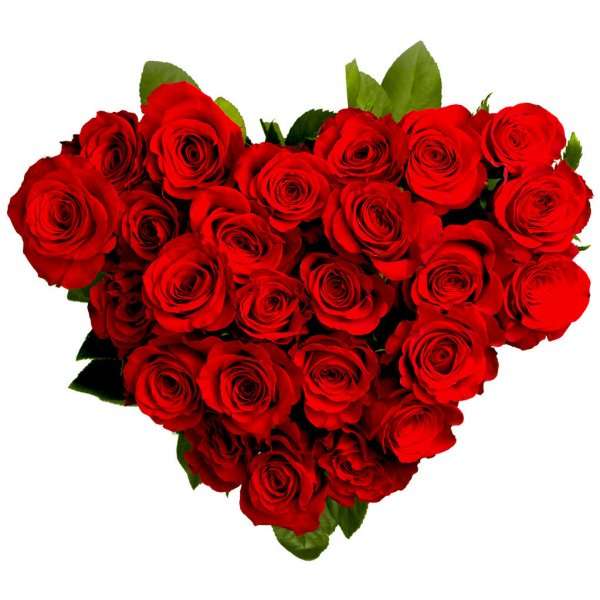 Hjärtat av rosor Pussel online