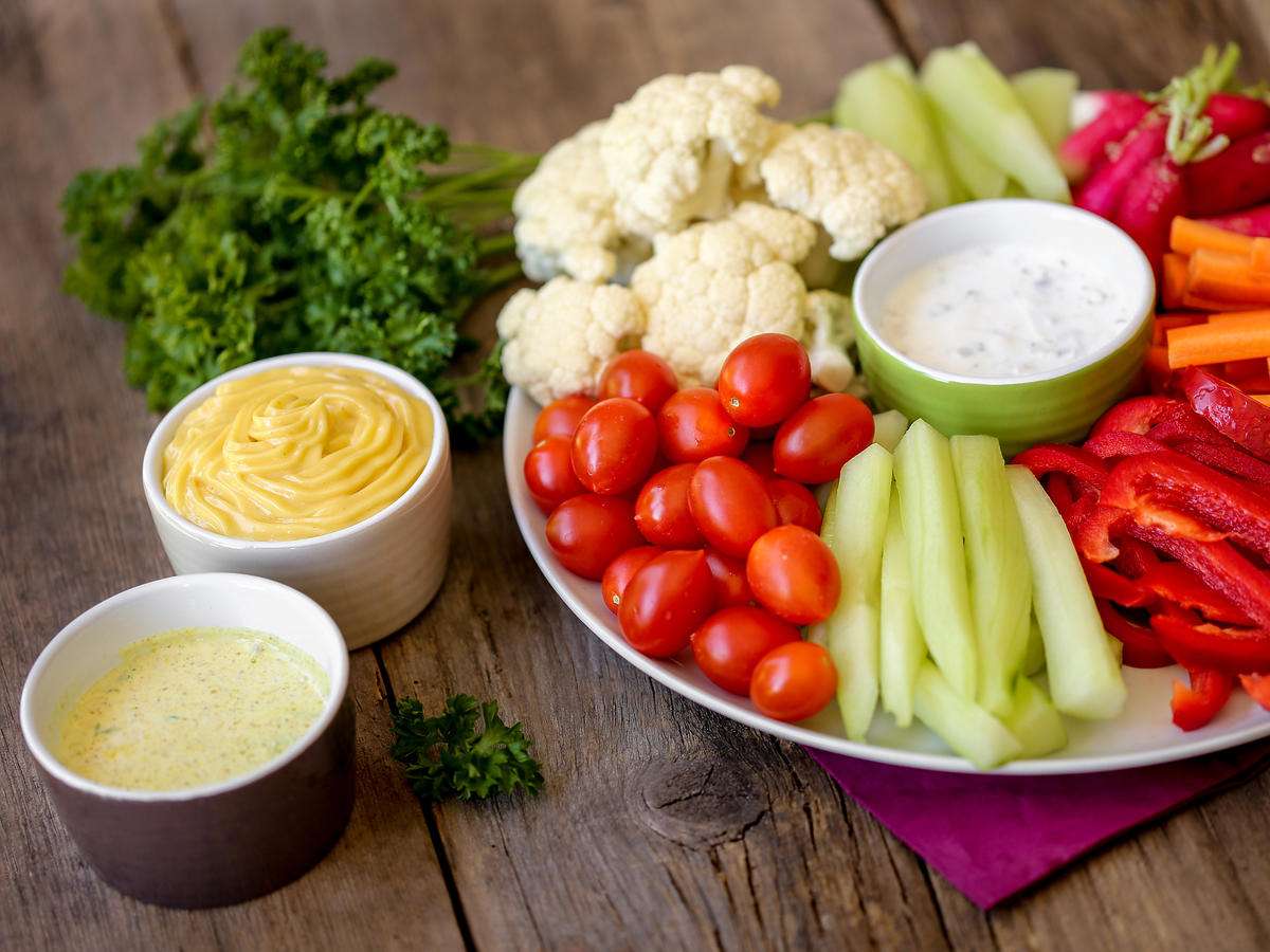 Zeleninové občerstvení s poklesy skládačky online