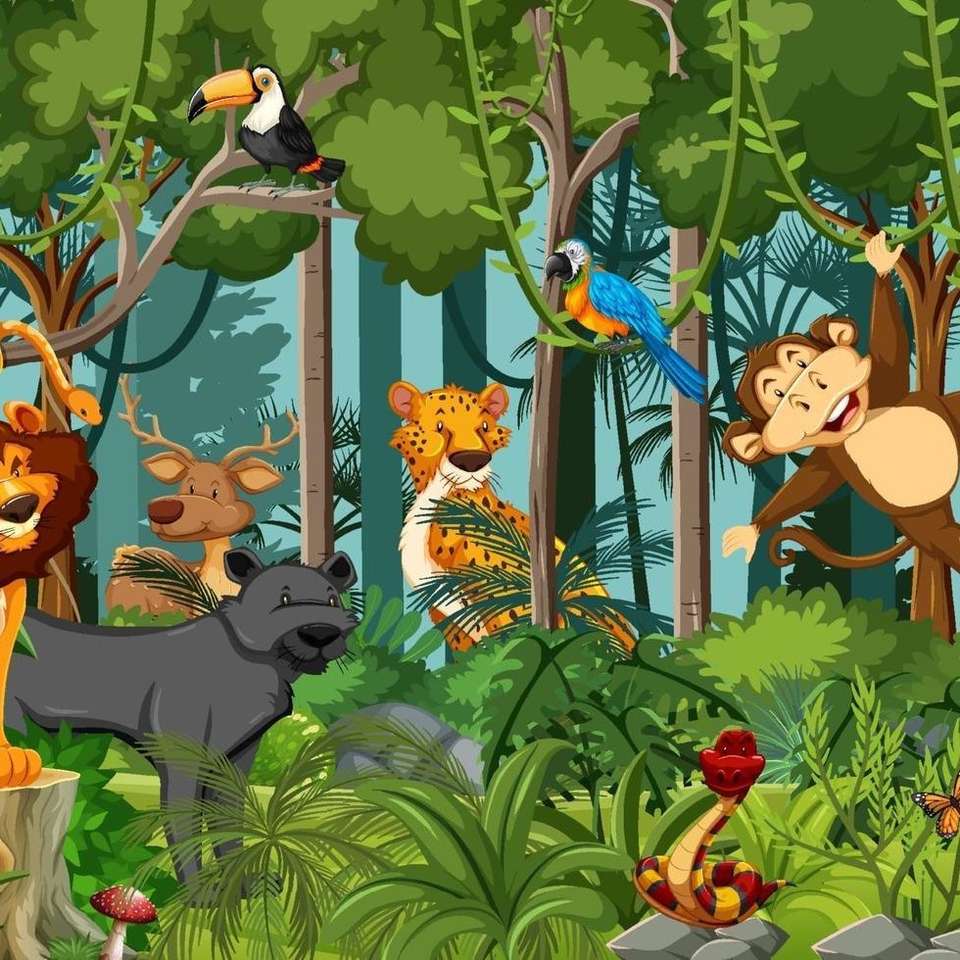 Tiere in der Wildnis Puzzlespiel online
