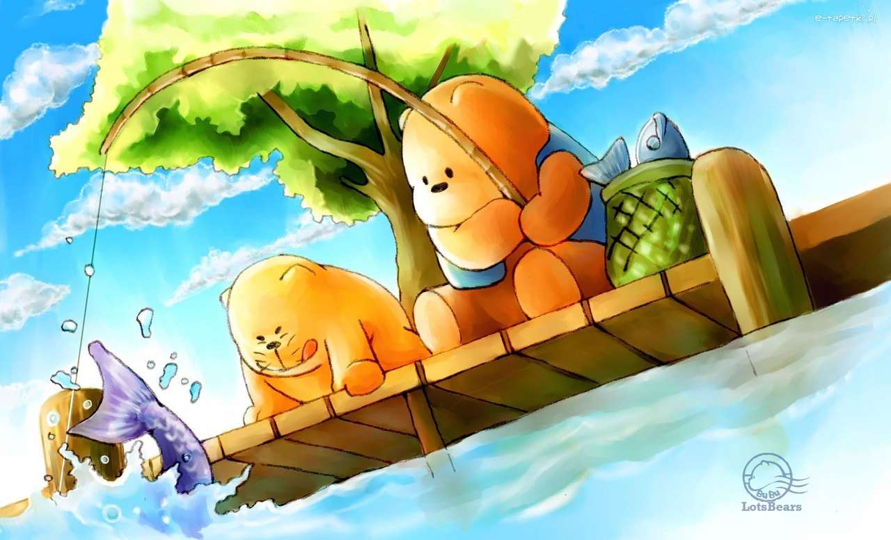 Teddy bears, fishing online puzzle