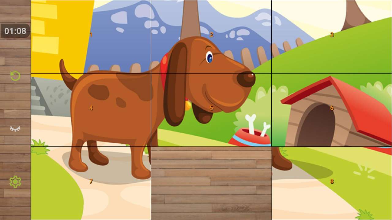 Filhote de cachorro animado puzzle online