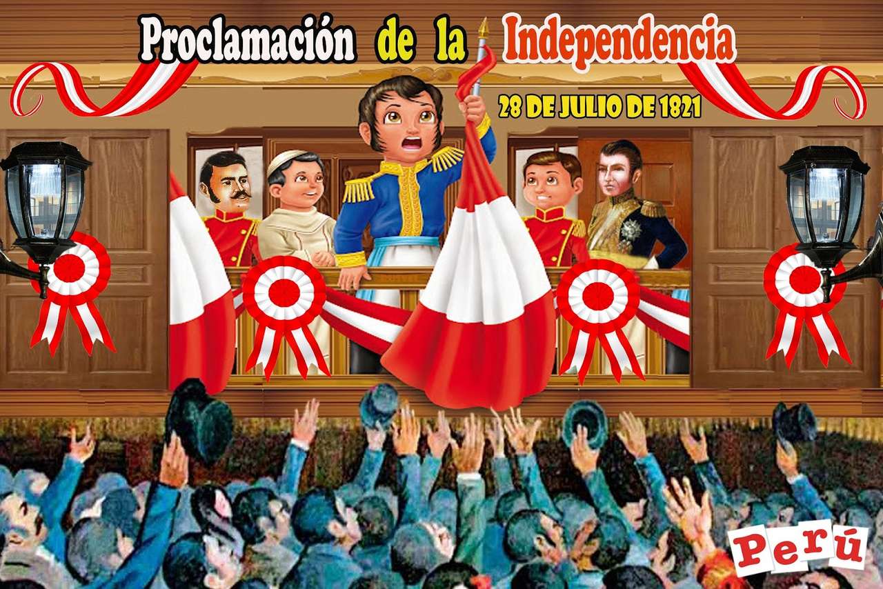 Historisches Ereignis: Unabhängigkeit von Peru Online-Puzzle