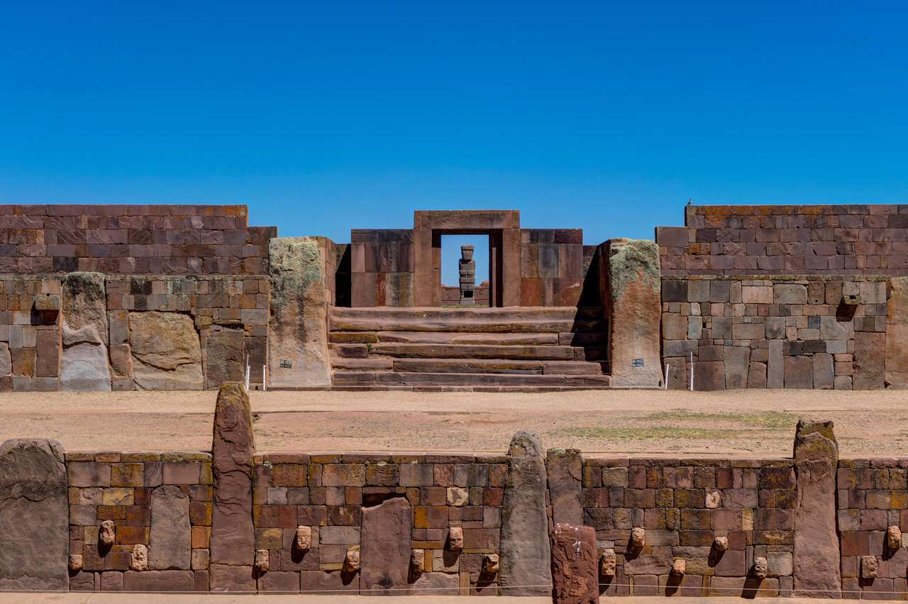 Ερείπια του Tiwanaku Bolivia La Paz online παζλ