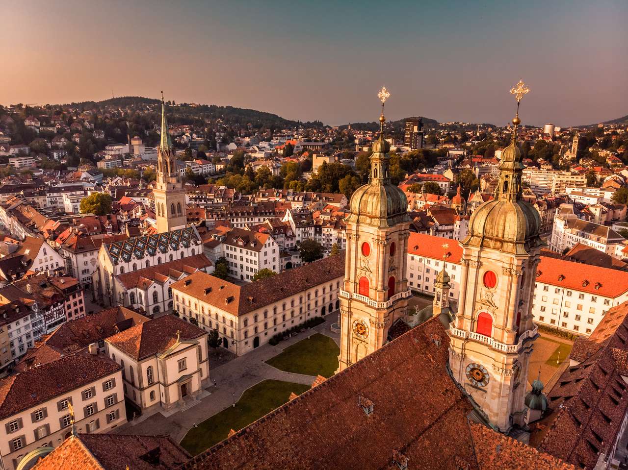 Abbey Cathedral Saint Gall ve Švýcarsku online puzzle