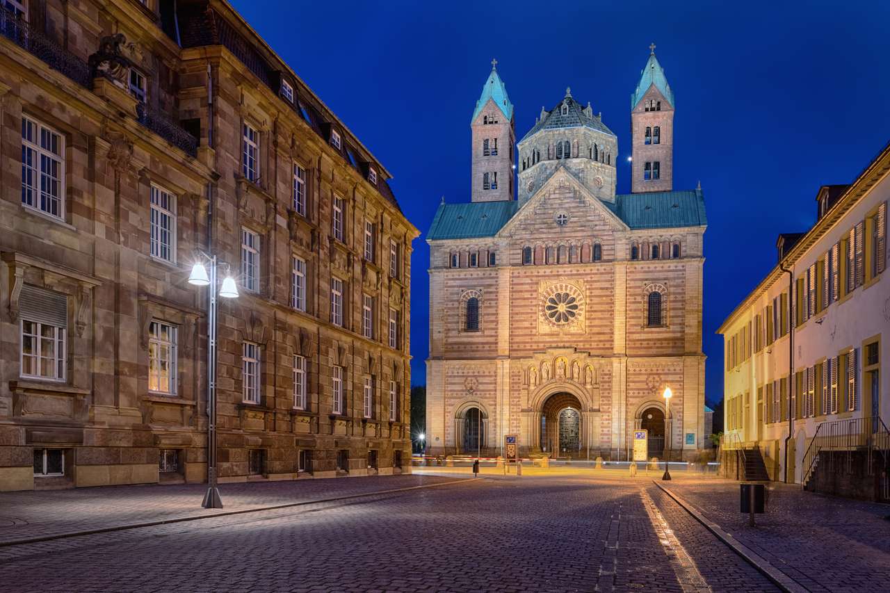 Façade de la cathédrale de Speyer, Allemagne puzzle en ligne