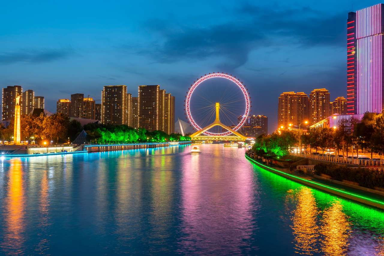 Tianjin natt pussel på nätet