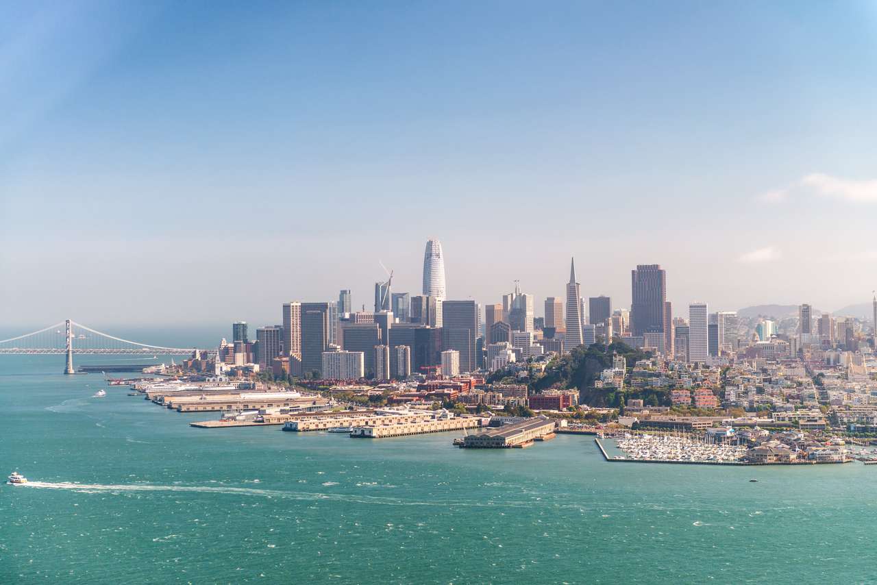 Сан-Франциско с вертолета пазл онлайн