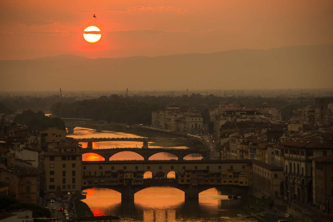 Γέφυρα Ponte Vecchio, Ιταλία παζλ online