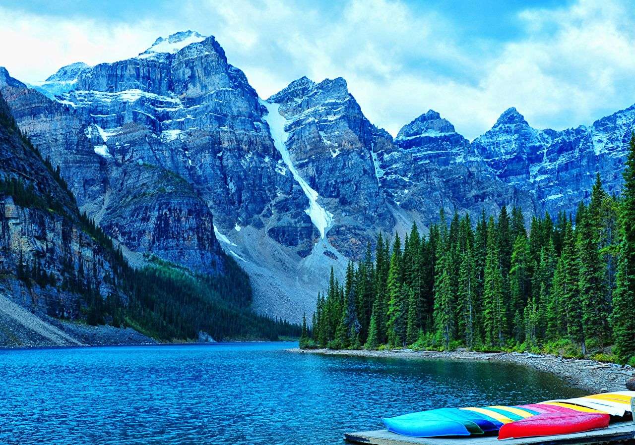 озеро в канаде пазл онлайн