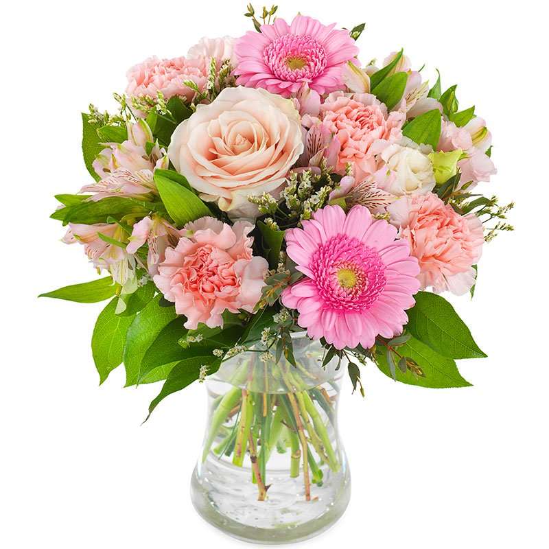 Un bouquet de fleurs roses puzzle en ligne