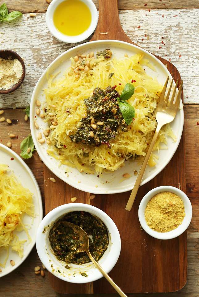 Spaghetti squash pasta pussel på nätet