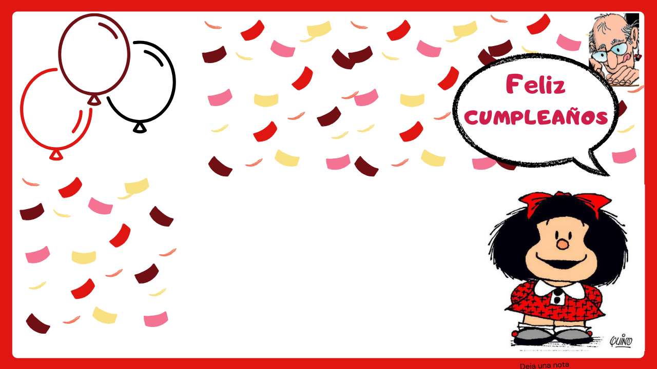 Födelsedag Mafalda pussel på nätet