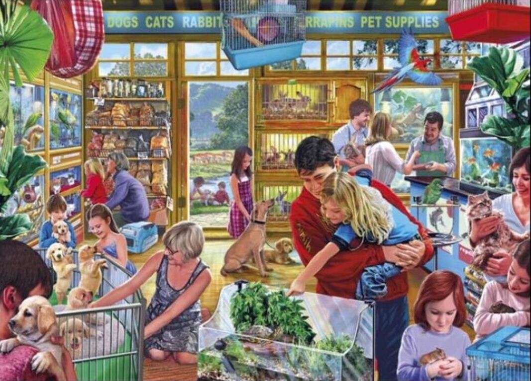 Vizita unui magazin de animale de companie. Cum de a face o alegere? puzzle online