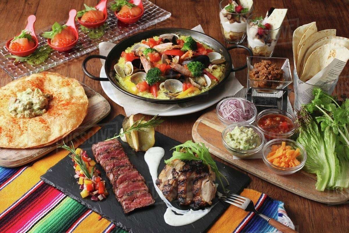 Disposizione di vari alimenti messicani puzzle online