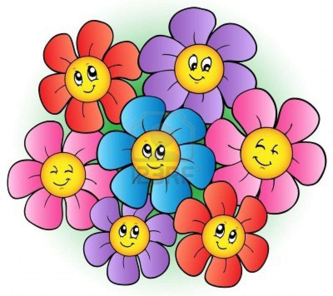 Animated flowers online puzzle