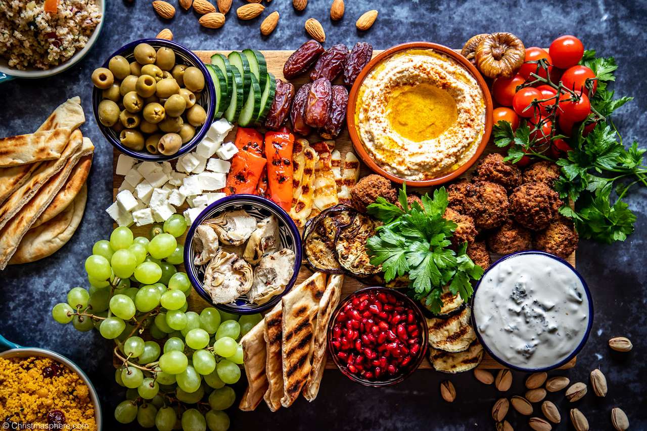 Vegetáriánus Mezze Board kirakós online