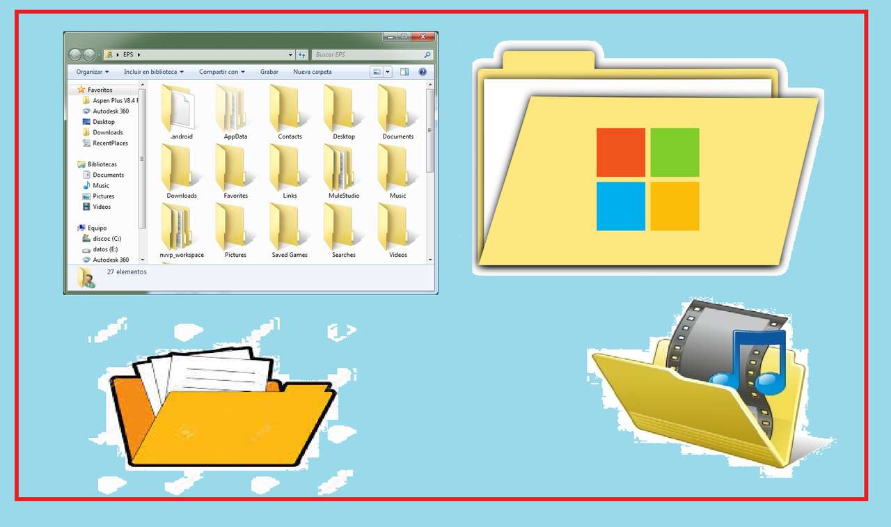 Folder Windows. puzzle online