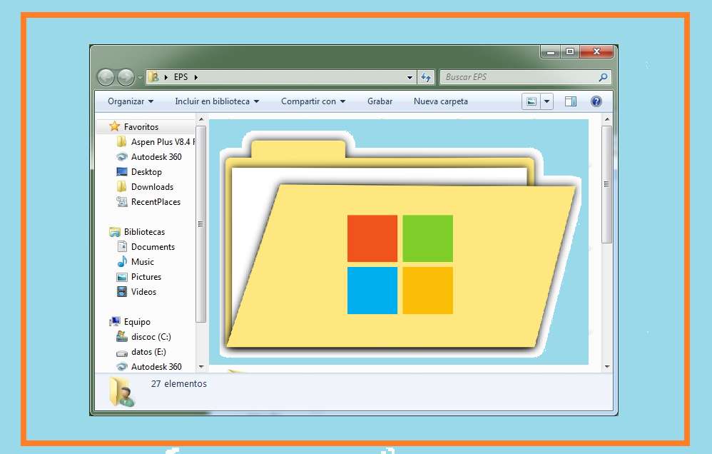 Икона на папката на Windows. онлайн пъзел