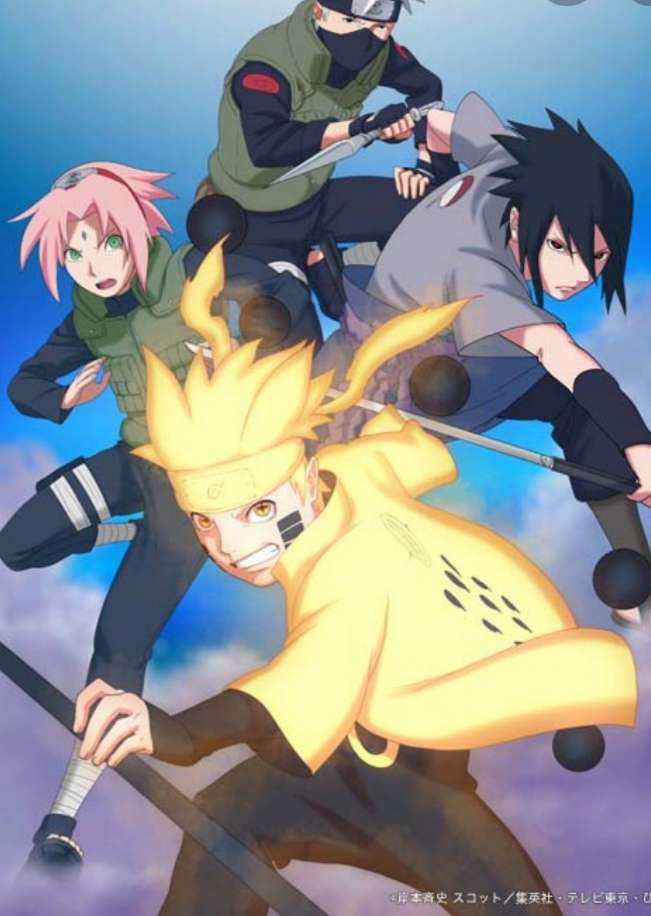 Team 7 Naruto. Puzzlespiel online