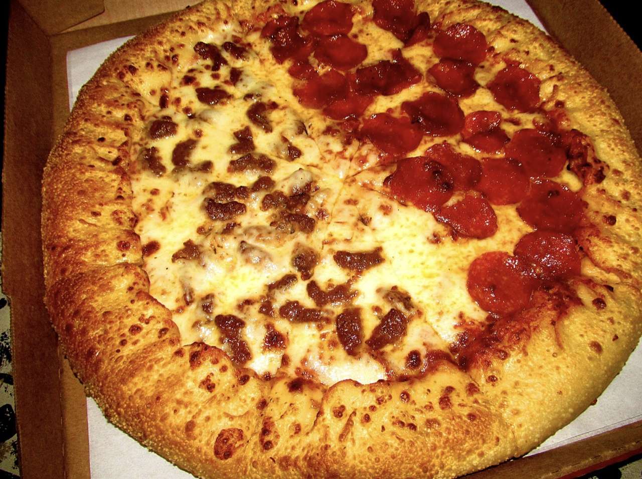 Brânză de pizza și pepperoni puzzle online