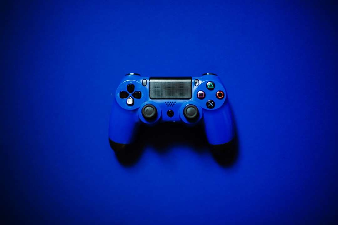 Controlador de jogo azul Sony PS 4 quebra-cabeças online